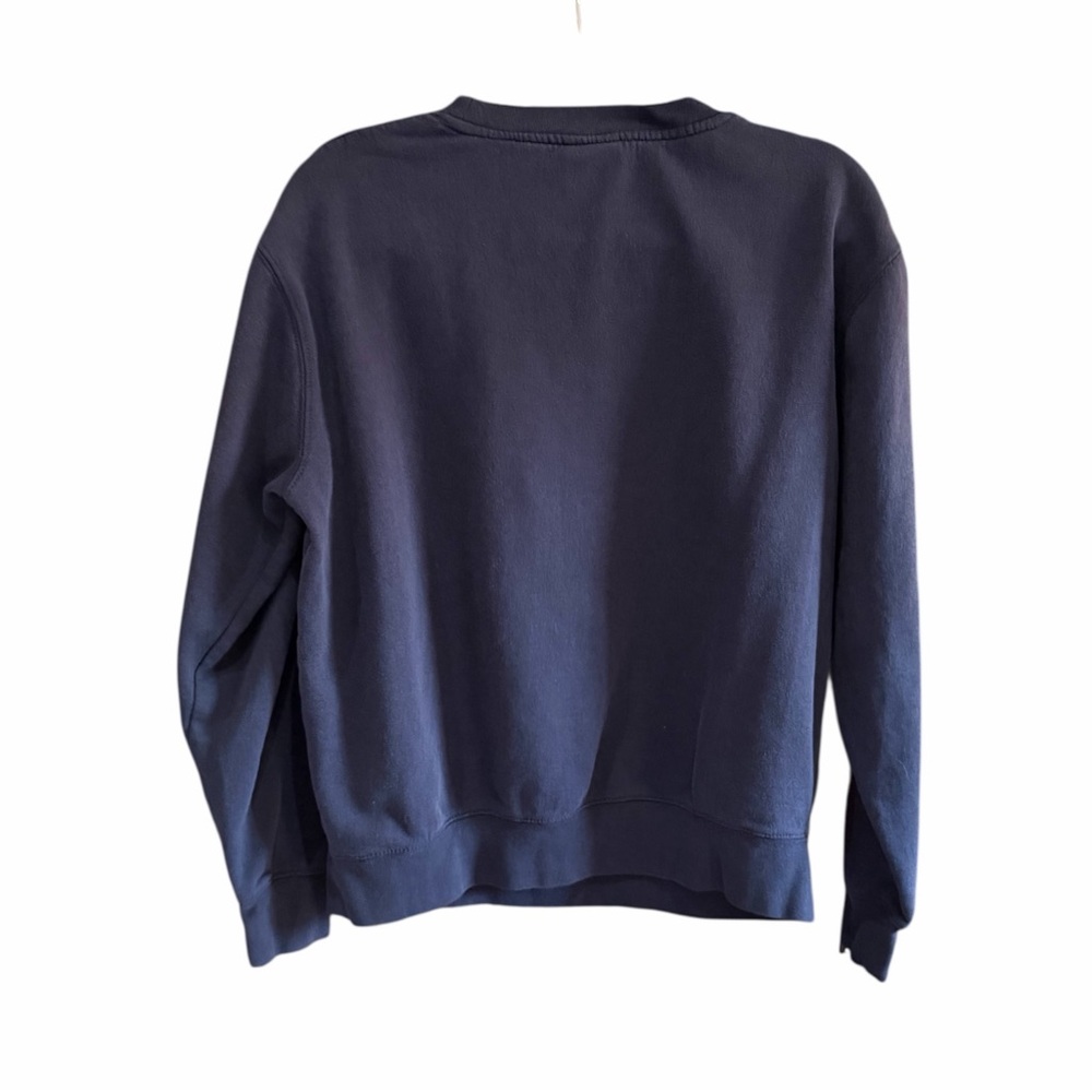 VTG STADIUM ATHLETICS NOTRE DAME Sweatshirt Crewneck Y2K Embossed Blue M‎ - Picture 2 of 7